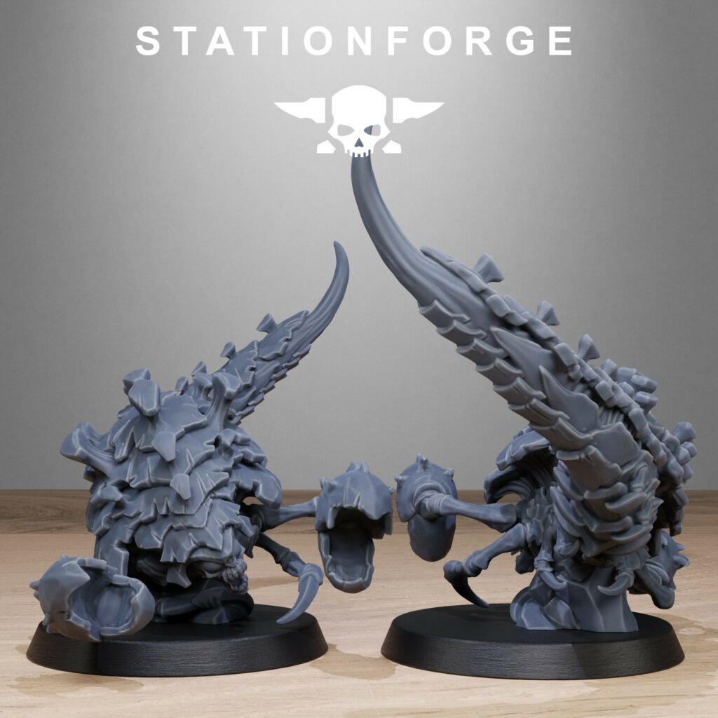 Bio Swarm Crawlers, proxy miniature, vehicle, 28mm heroic scale unpainted resin, view 7