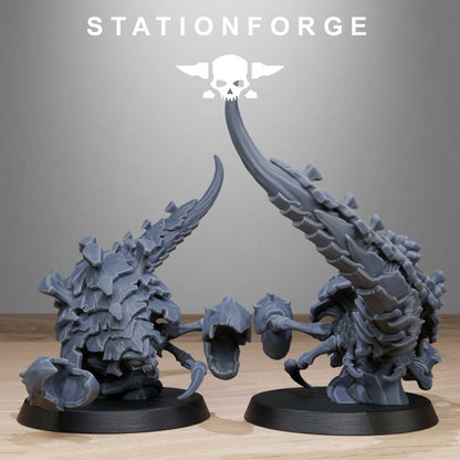 Bio Swarm Crawlers, proxy miniature, vehicle, 28mm heroic scale unpainted resin, view 7