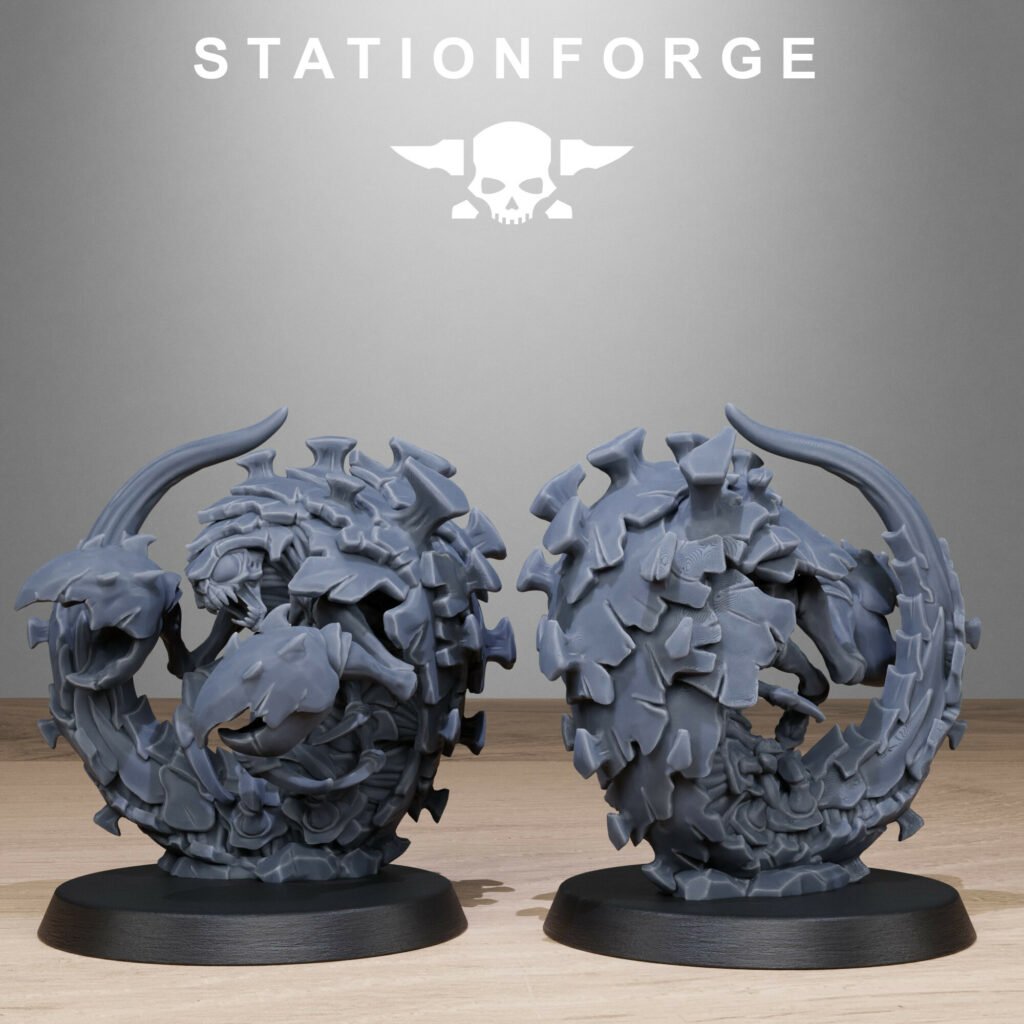 Bio Swarm Crawlers, proxy miniature, vehicle, 28mm heroic scale unpainted resin, view 8