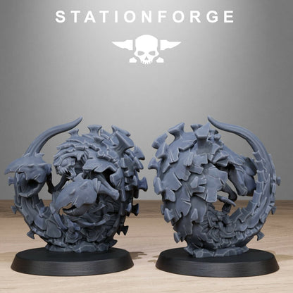 Bio Swarm Crawlers, proxy miniature, vehicle, 28mm heroic scale unpainted resin, view 8