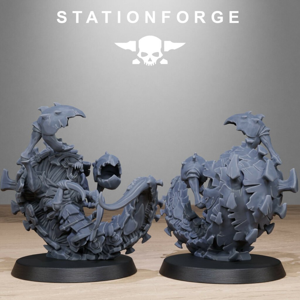 Bio Swarm Crawlers, proxy miniature, vehicle, 28mm heroic scale unpainted resin, view 10