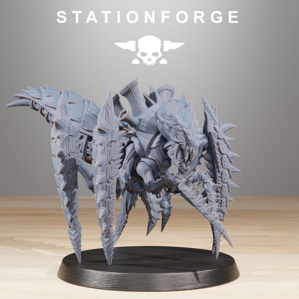 Bio Swarm Crawlers (10 Units), proxy miniature, squad, 28mm heroic scale unpainted resin, view 3