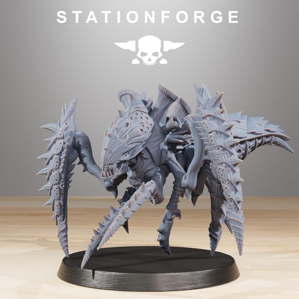 Bio Swarm Crawlers (10 Units), proxy miniature, squad, 28mm heroic scale unpainted resin, view 4