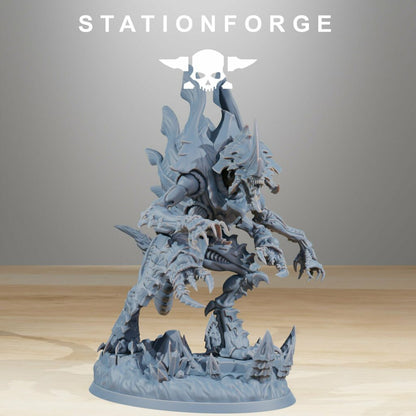 Bio Swarm Devourer Brazran, proxy miniature, monster, 28mm heroic scale unpainted resin, view 2