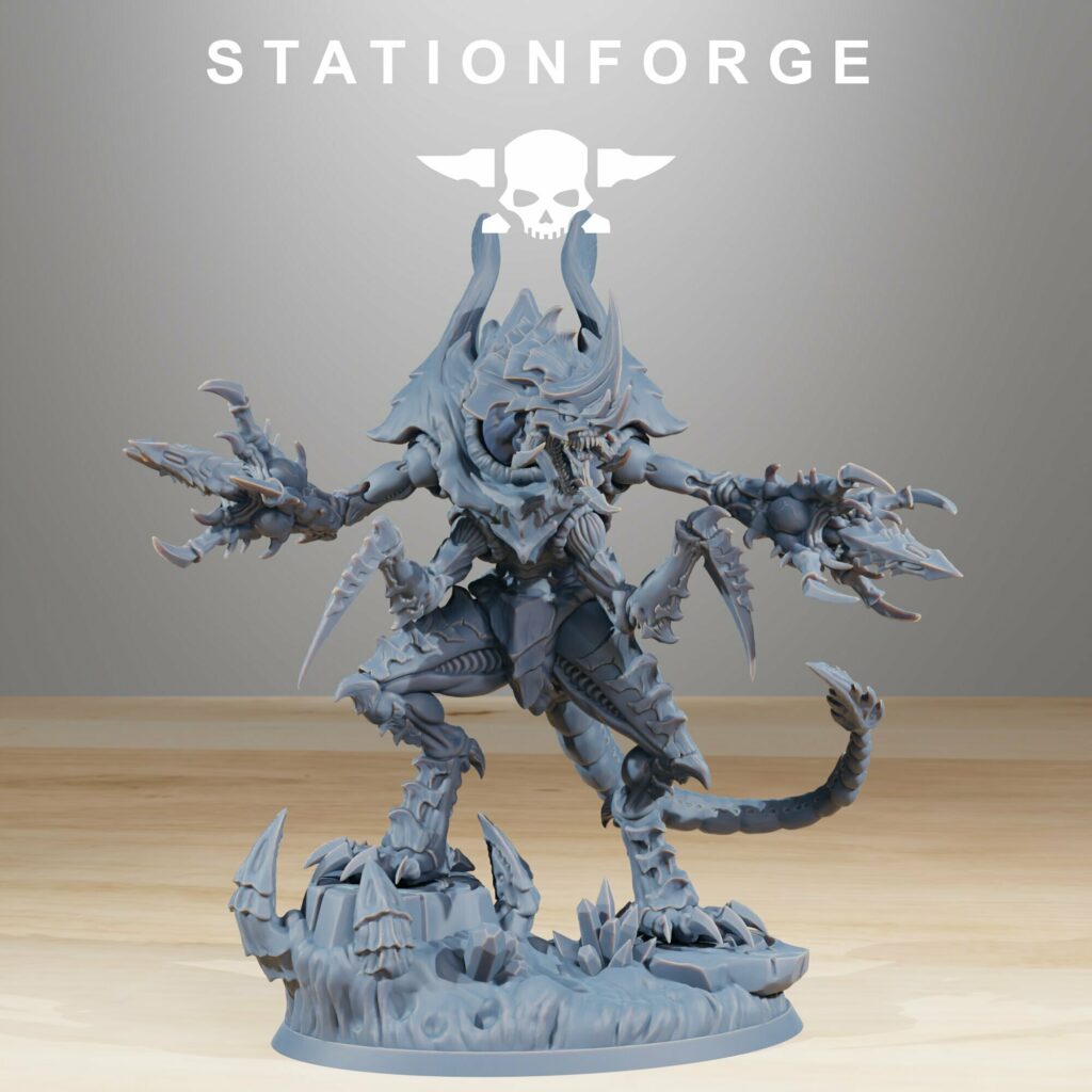 Bio Swarm Devourer Thurudon, proxy miniature, monster, 28mm heroic scale unpainted resin, view 2