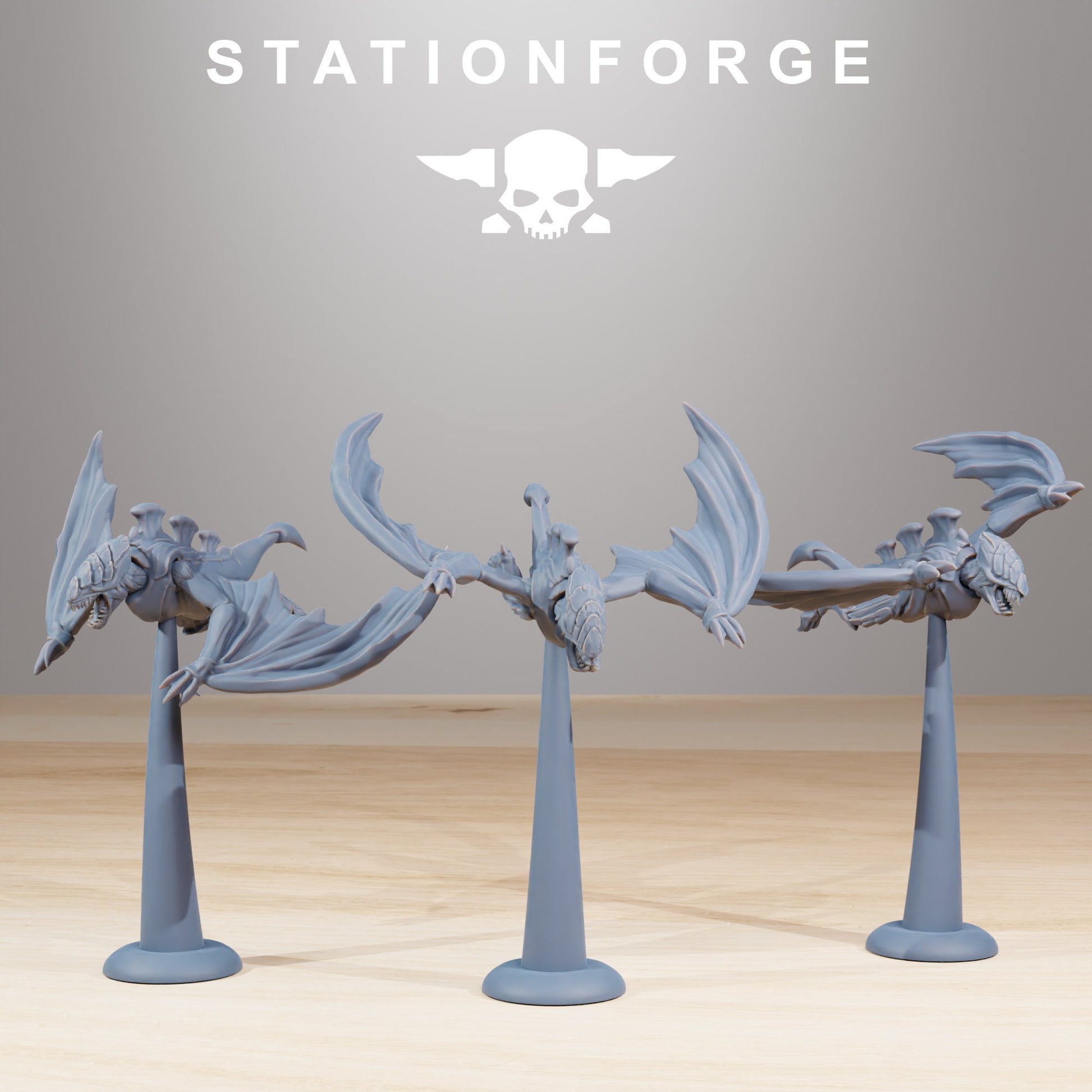 Bio Swarm Dragon, proxy miniature, monster, 28mm heroic scale unpainted resin, view 5