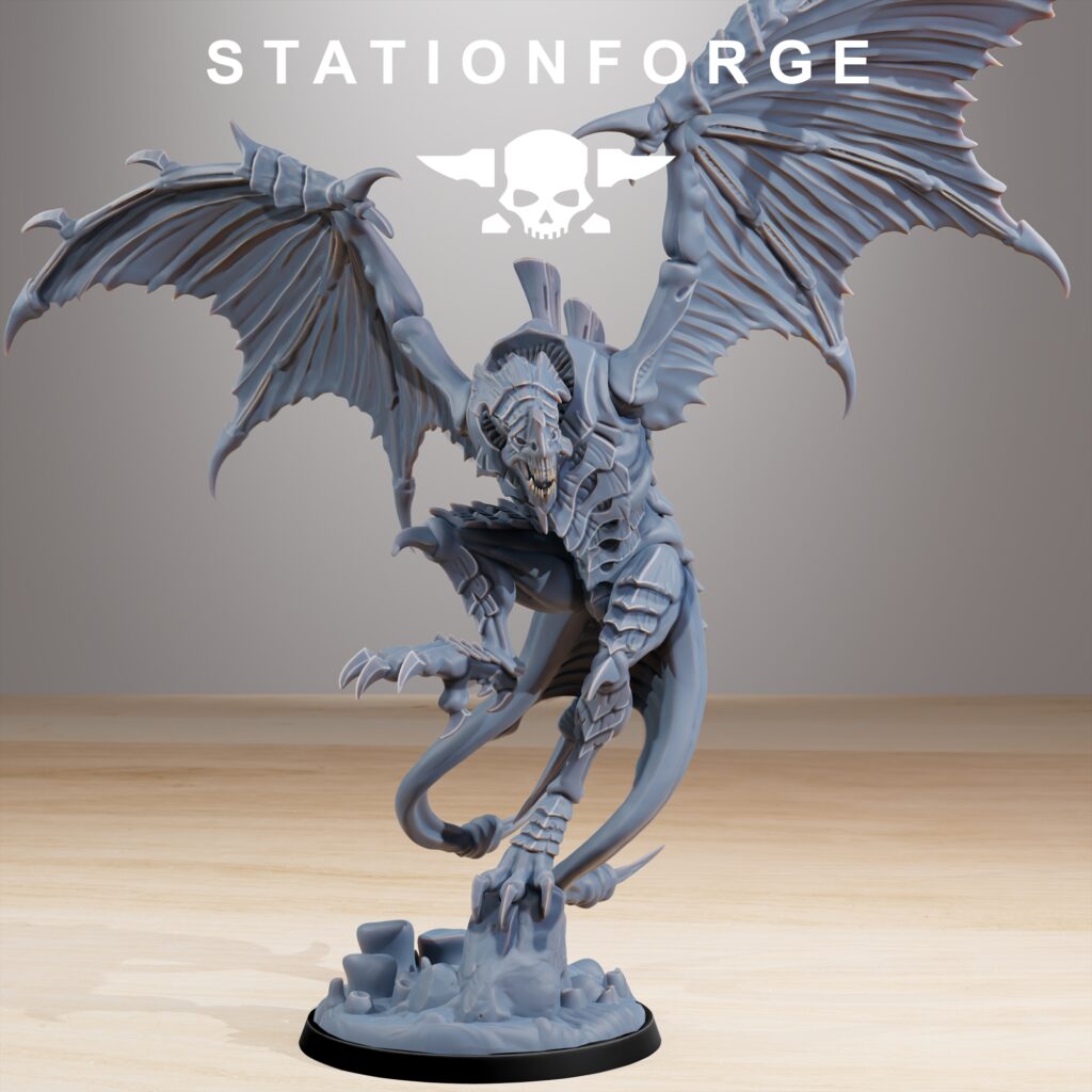 Bio Swarm Flyer Leader, proxy miniature, character, 28mm heroic scale unpainted resin