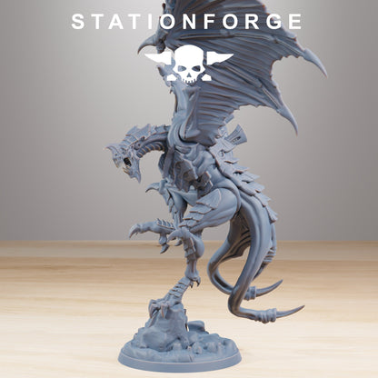 Bio Swarm Flyer Leader, proxy miniature, character, 28mm heroic scale unpainted resin, view 3