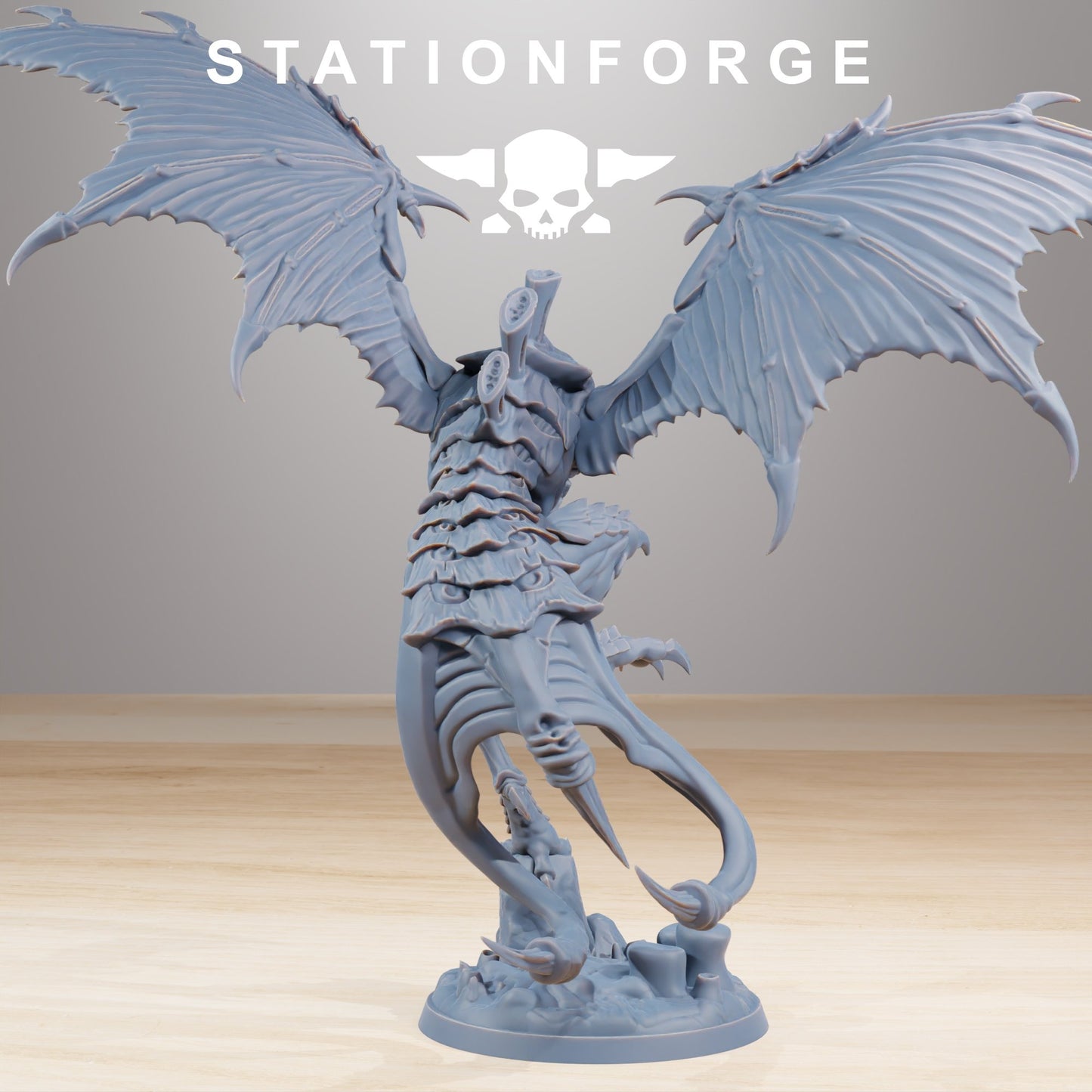 Bio Swarm Flyer Leader, proxy miniature, character, 28mm heroic scale unpainted resin, view 4