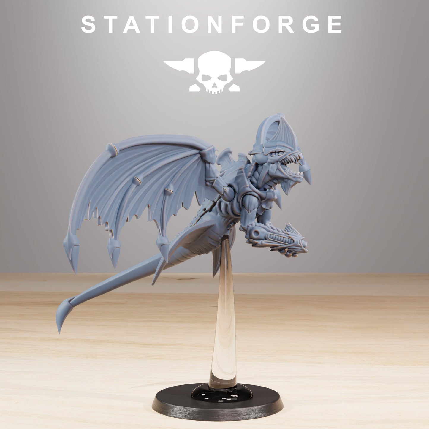 Bio Swarm Flyers (10 Units), proxy miniature, squad, 28mm heroic scale unpainted resin, view 3