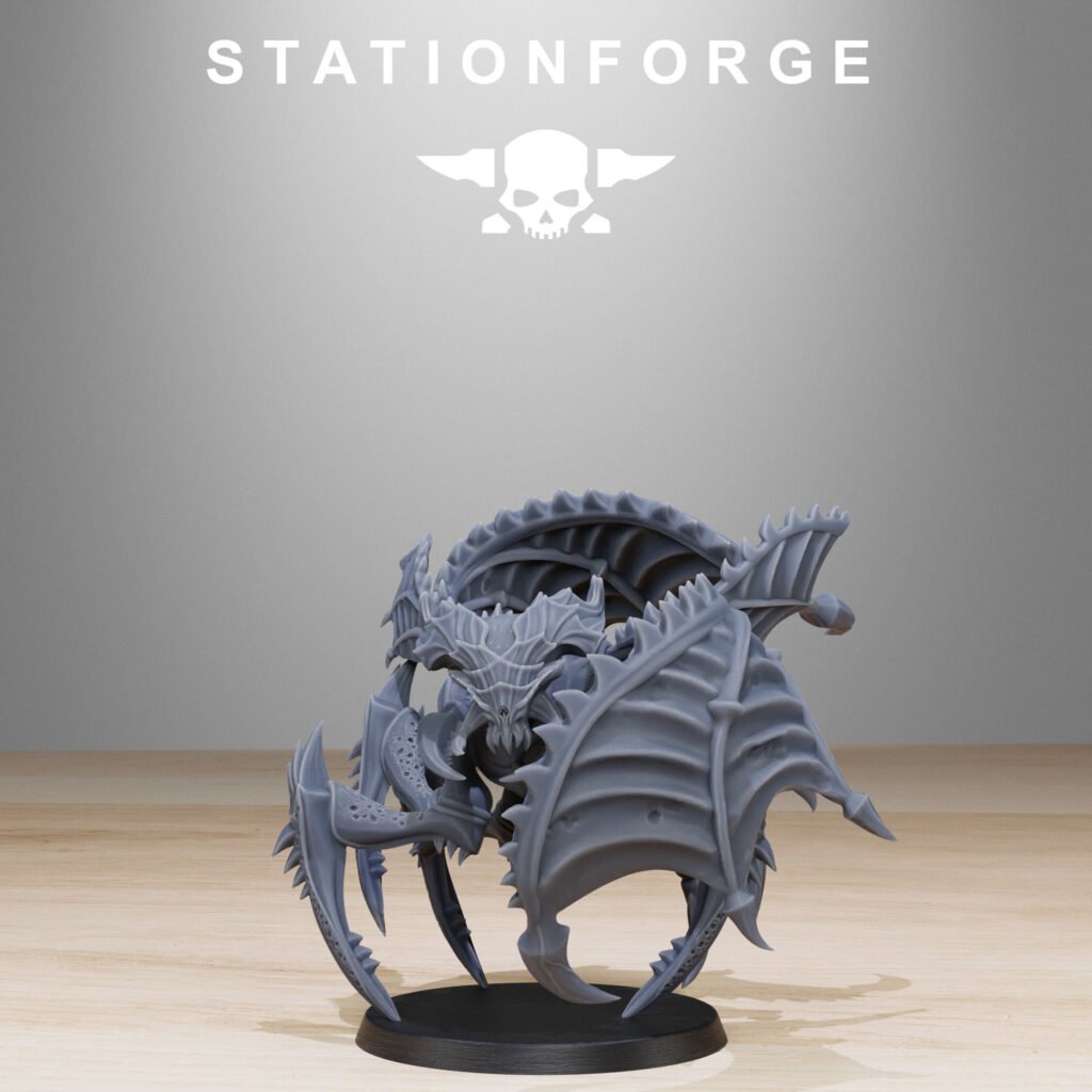 Bio Swarm Flying Crawlers (10 Units), proxy miniature, squad, 28mm heroic scale unpainted resin, view 5