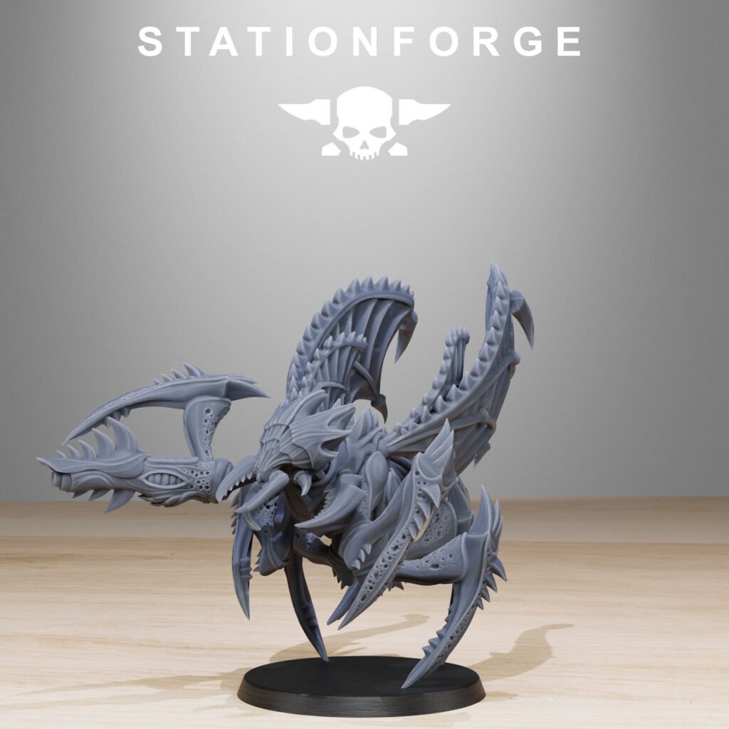Bio Swarm Flying Crawlers (10 Units), proxy miniature, squad, 28mm heroic scale unpainted resin, view 8