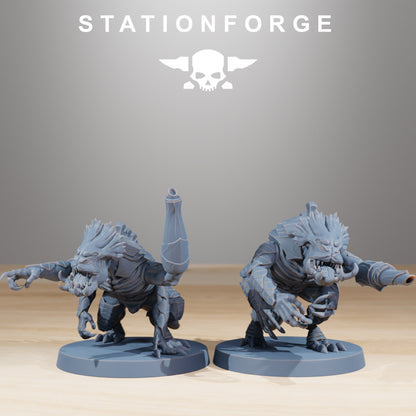 Bio Swarm Infantry (10 Units), proxy miniature, squad, 28mm heroic scale unpainted resin, view 3