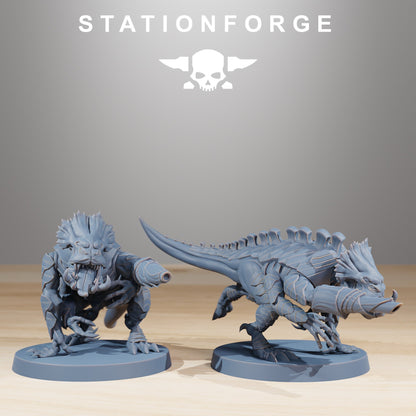 Bio Swarm Infantry (10 Units), proxy miniature, squad, 28mm heroic scale unpainted resin, view 4