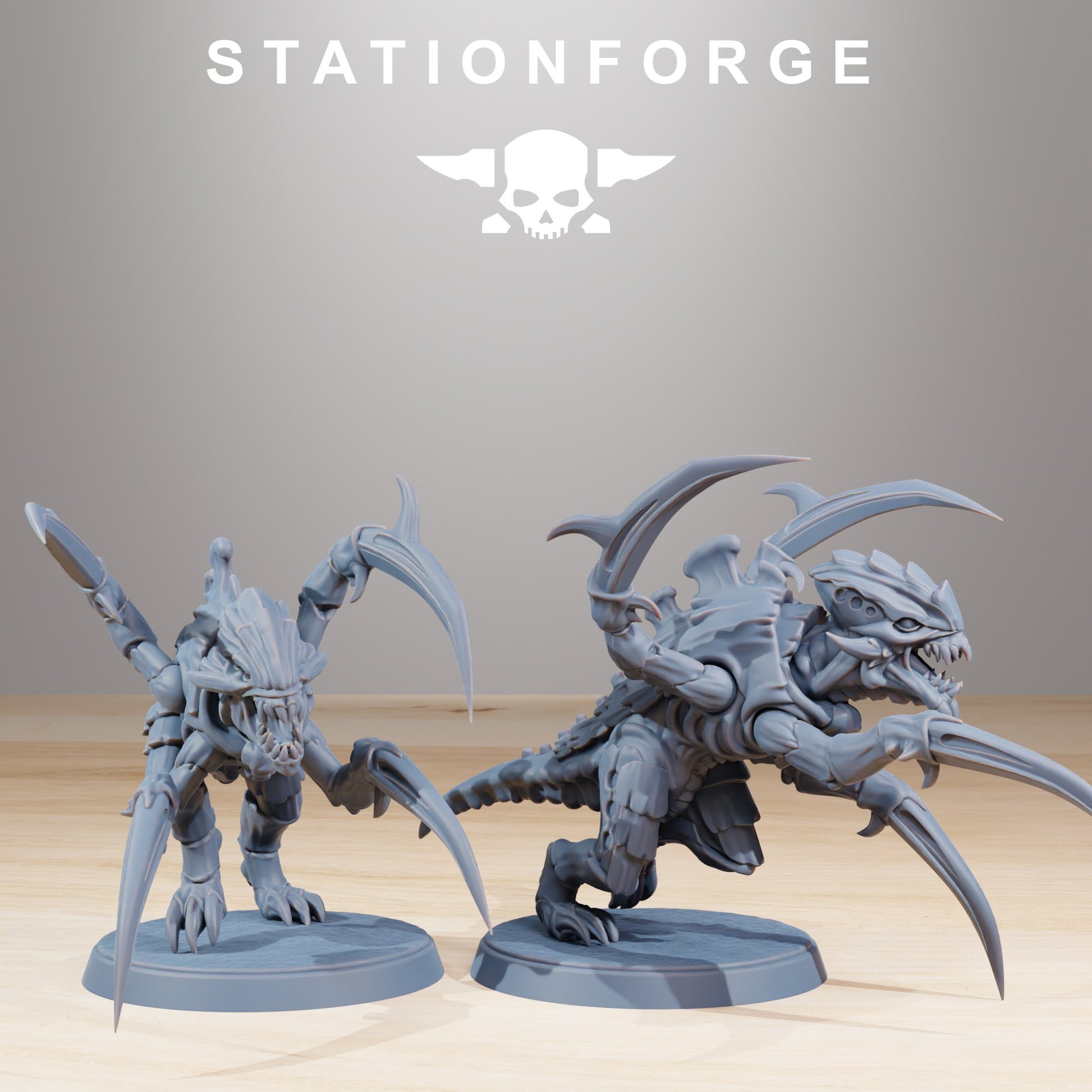 Bio Swarm Infantry Melee Unit (10 Units), proxy miniature, squad, 28mm heroic scale unpainted resin, view 3