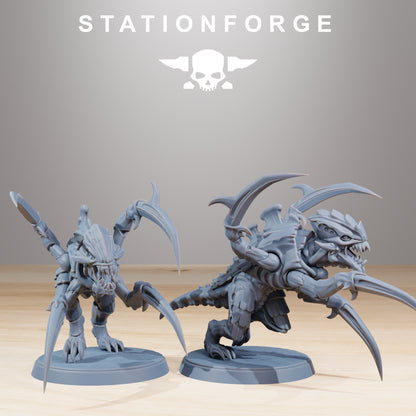 Bio Swarm Infantry Melee Unit (10 Units), proxy miniature, squad, 28mm heroic scale unpainted resin, view 3