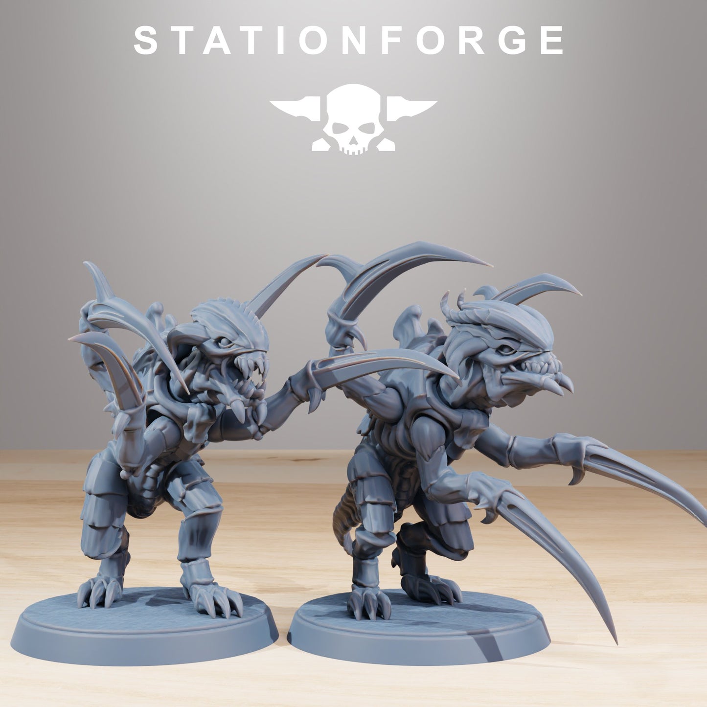 Bio Swarm Infantry Melee Unit (10 Units), proxy miniature, squad, 28mm heroic scale unpainted resin, view 5