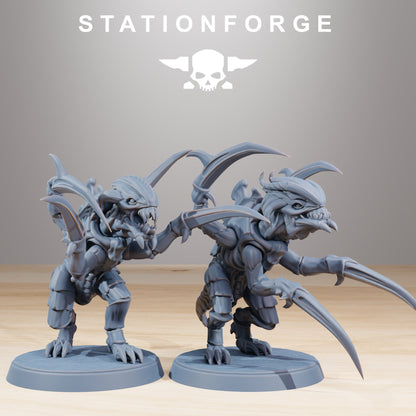 Bio Swarm Infantry Melee Unit (10 Units), proxy miniature, squad, 28mm heroic scale unpainted resin, view 5