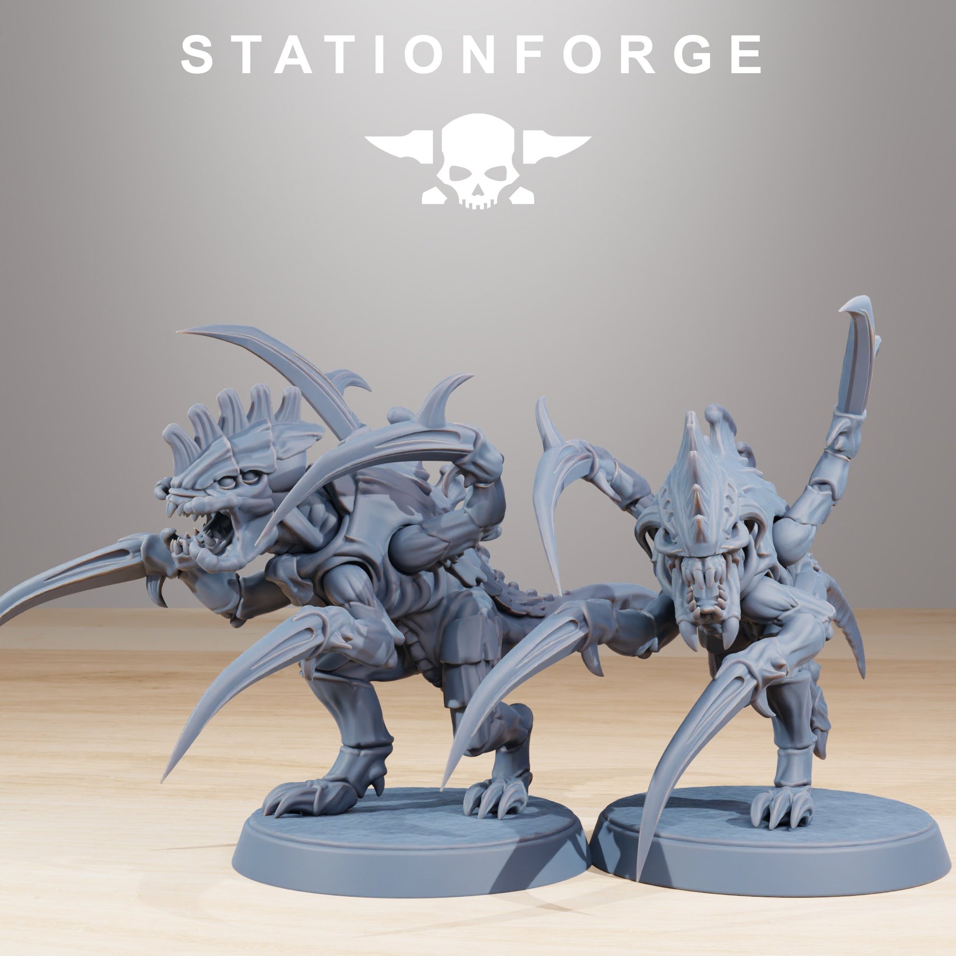 Bio Swarm Infantry Melee Unit (10 Units), proxy miniature, squad, 28mm heroic scale unpainted resin, view 6