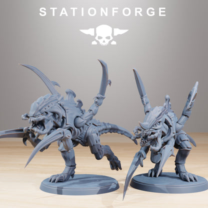 Bio Swarm Infantry Melee Unit (10 Units), proxy miniature, squad, 28mm heroic scale unpainted resin, view 7