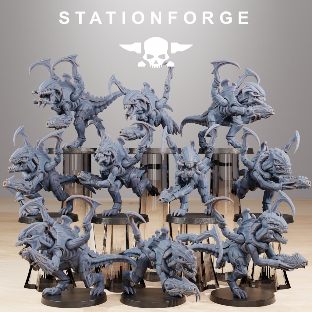 Bio Swarm Infantry V2 (10 Units), proxy miniature, squad, 28mm heroic scale unpainted resin