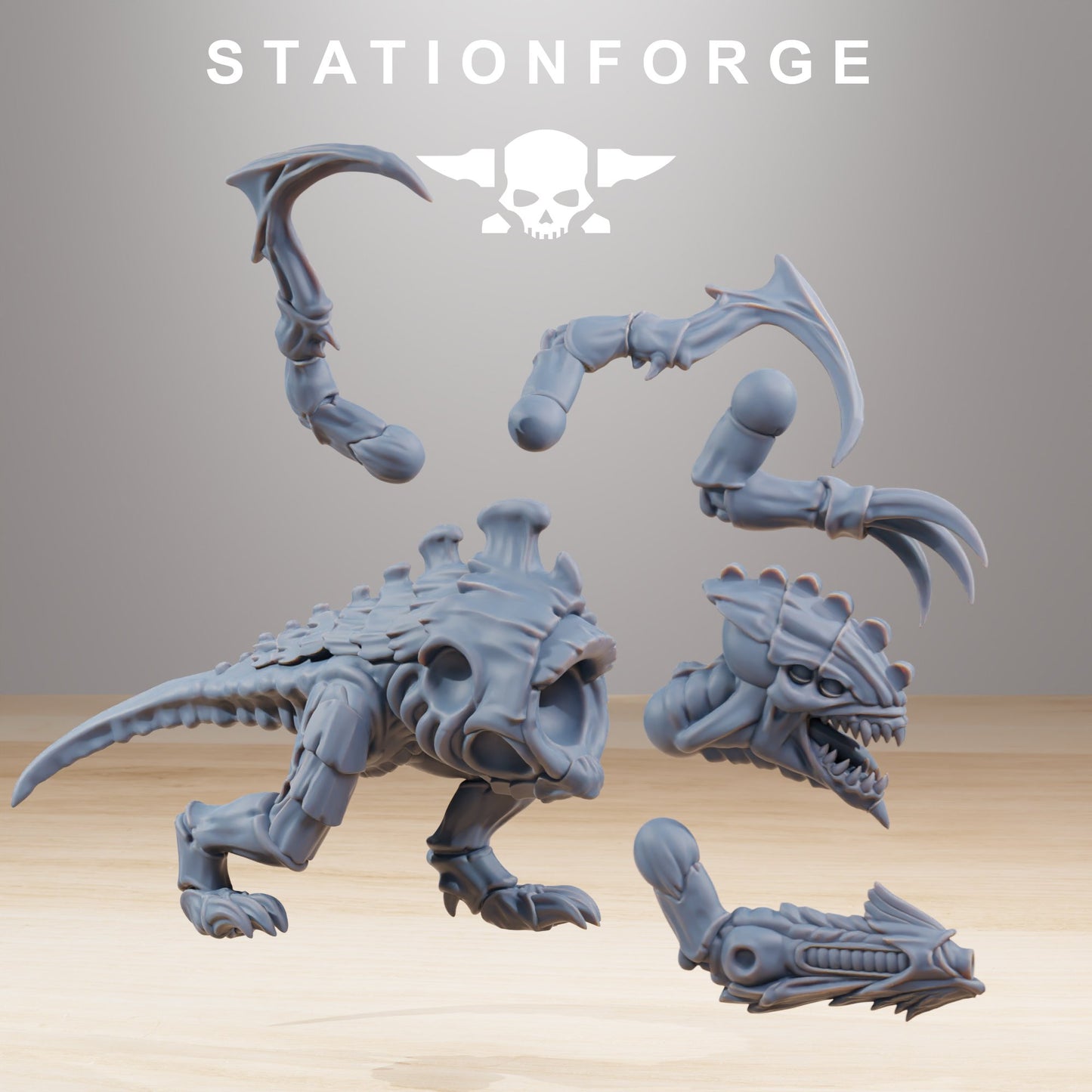Bio Swarm Infantry V2 (10 Units), proxy miniature, squad, 28mm heroic scale unpainted resin, view 3