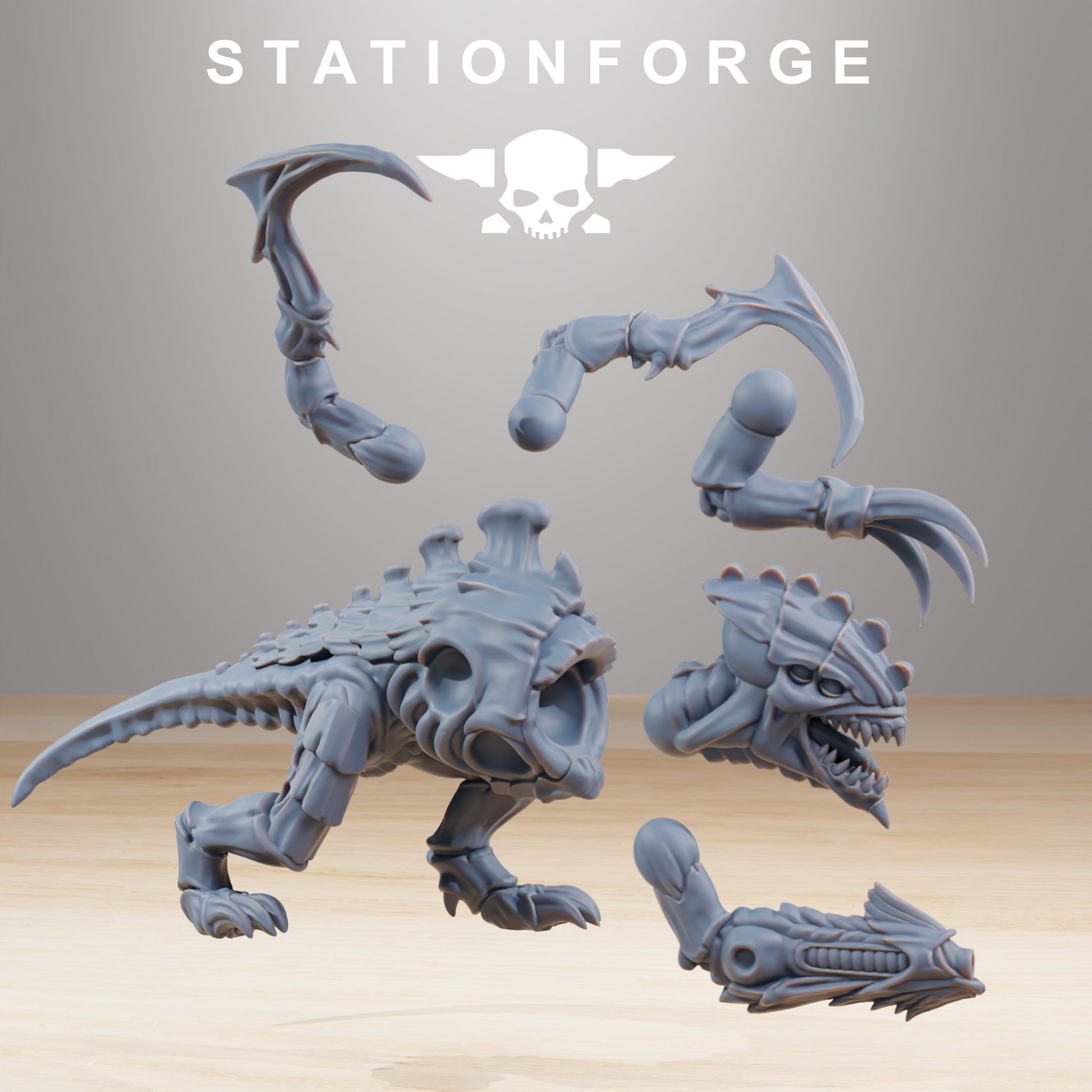 Bio Swarm Infantry V2 (10 Units), proxy miniature, squad, 28mm heroic scale unpainted resin, view 3