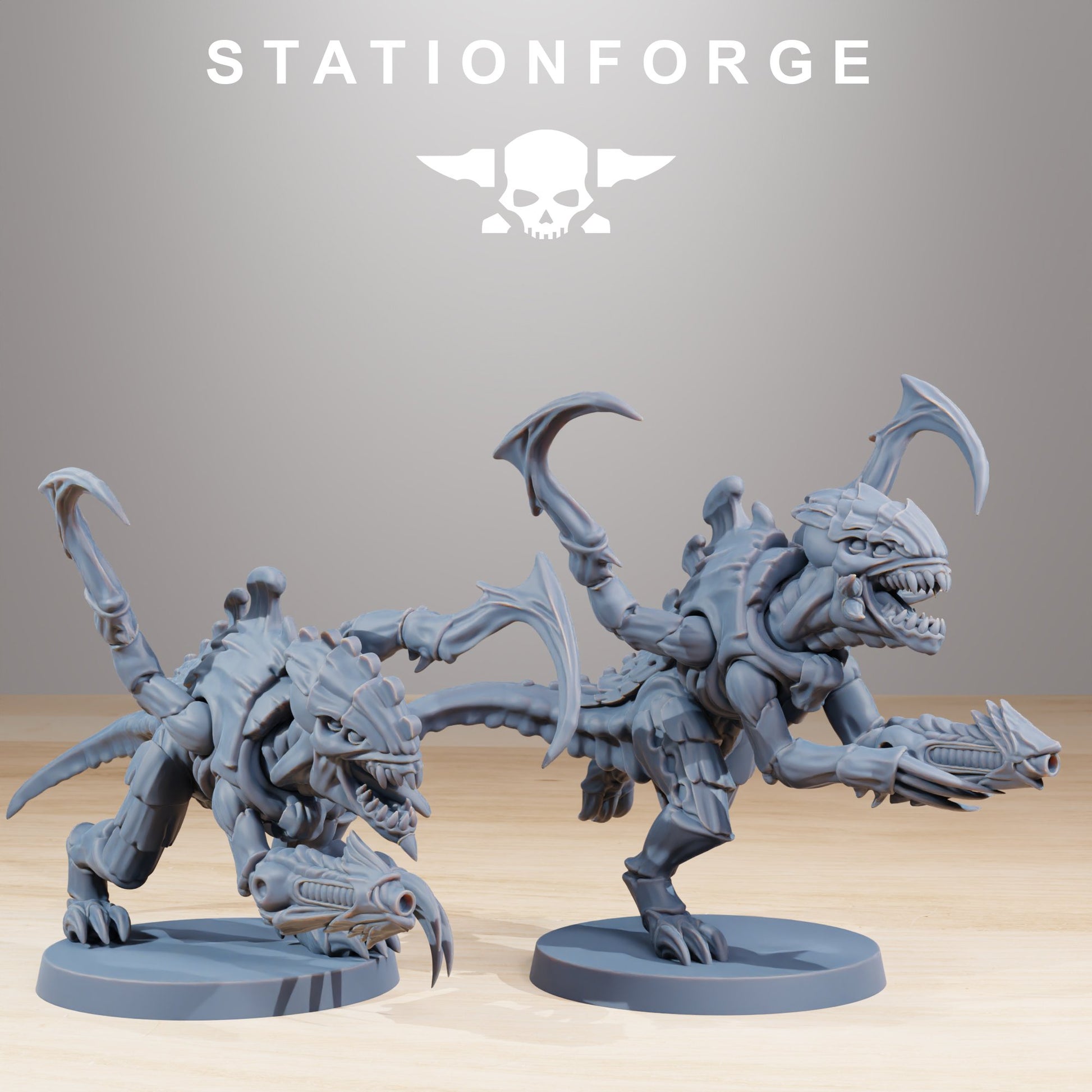 Bio Swarm Infantry V2 (10 Units), proxy miniature, squad, 28mm heroic scale unpainted resin, view 4