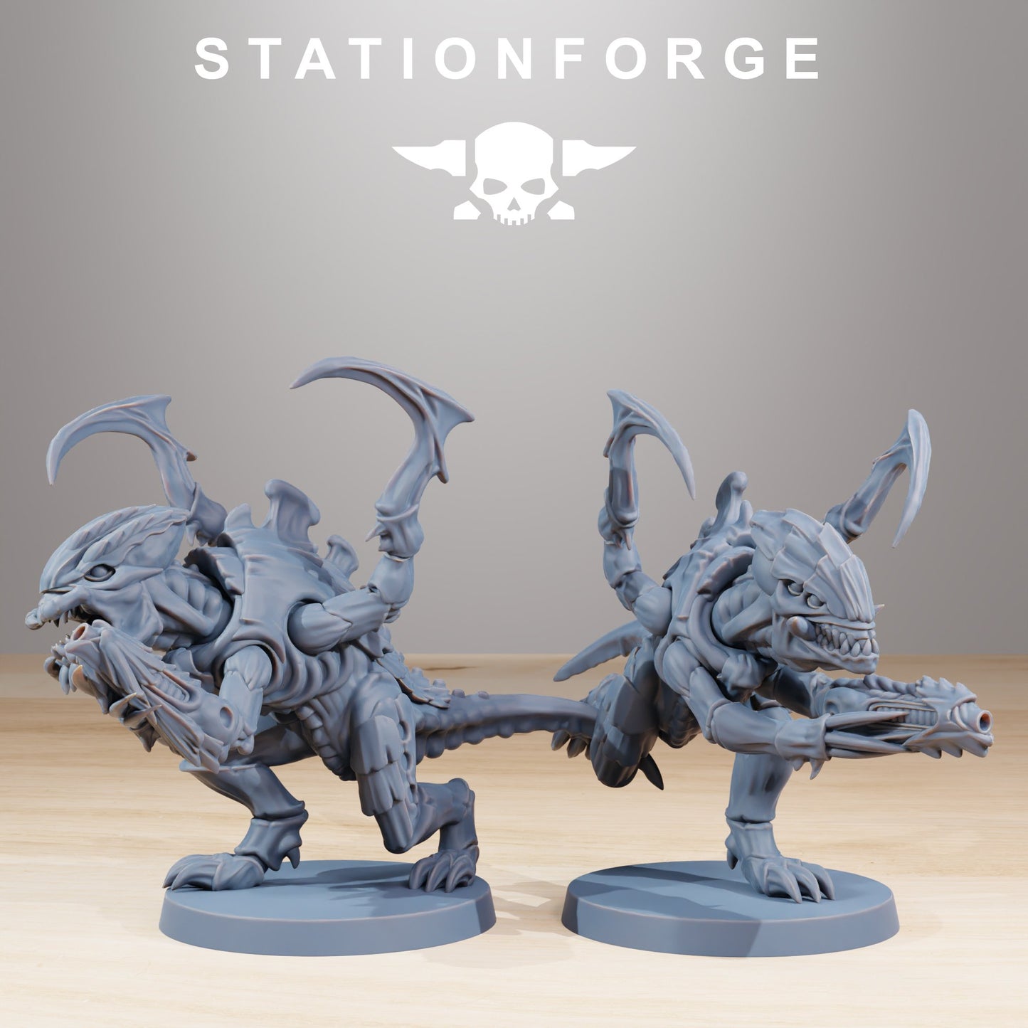 Bio Swarm Infantry V2 (10 Units), proxy miniature, squad, 28mm heroic scale unpainted resin, view 5