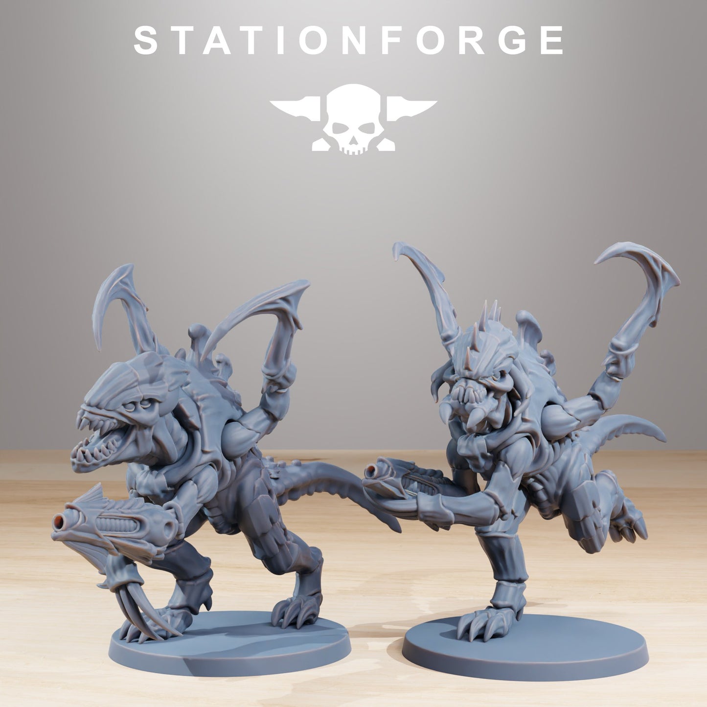 Bio Swarm Infantry V2 (10 Units), proxy miniature, squad, 28mm heroic scale unpainted resin, view 6