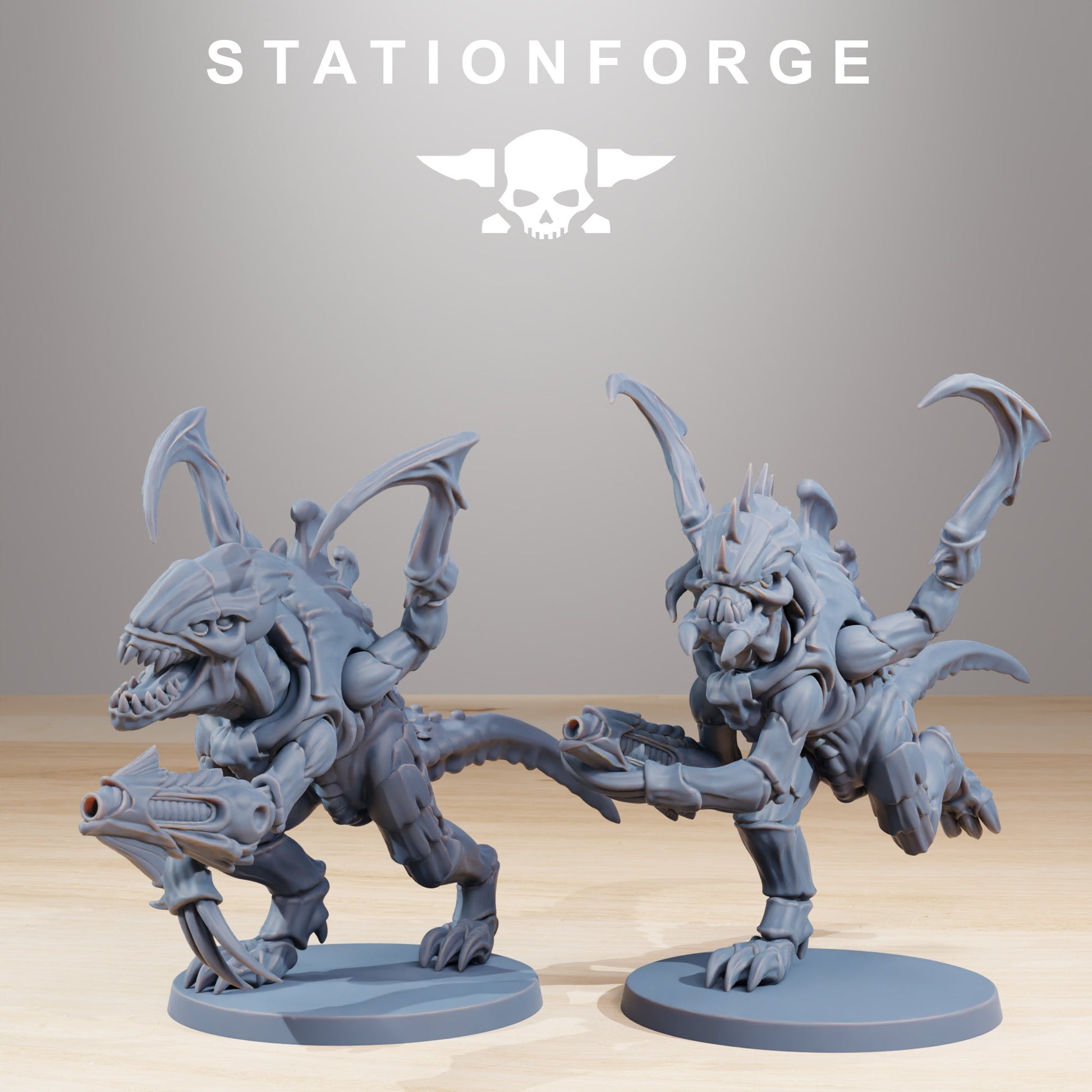 Bio Swarm Infantry V2 (10 Units), proxy miniature, squad, 28mm heroic scale unpainted resin, view 6