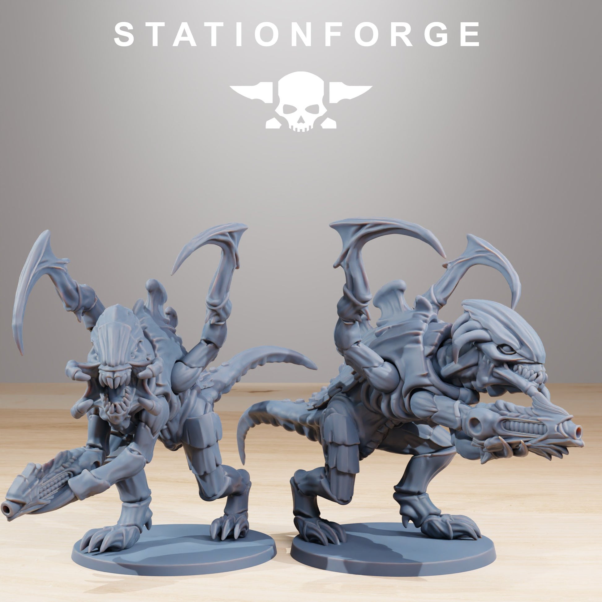Bio Swarm Infantry V2 (10 Units), proxy miniature, squad, 28mm heroic scale unpainted resin, view 7