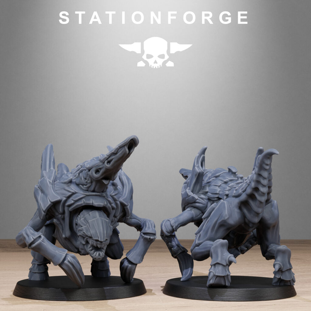 Bio Swarm Karnyxes, proxy miniature, 28mm heroic scale unpainted resin, view 7
