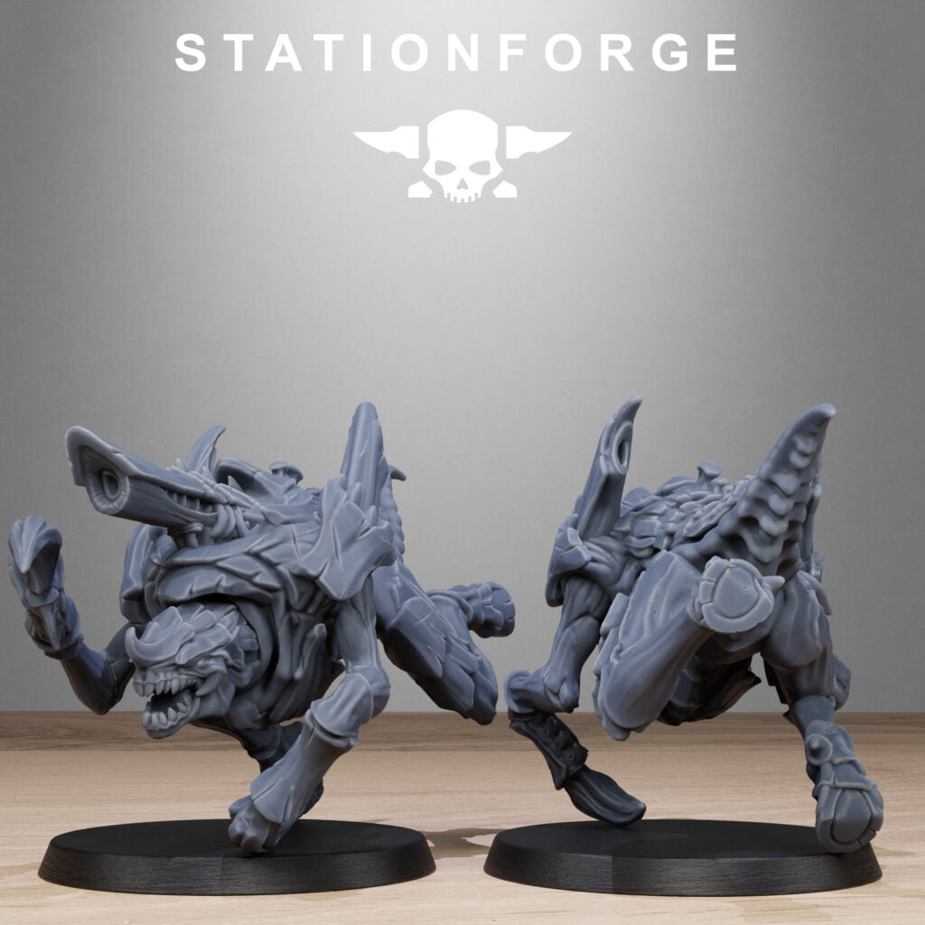 Bio Swarm Karnyxes, proxy miniature, 28mm heroic scale unpainted resin, view 9