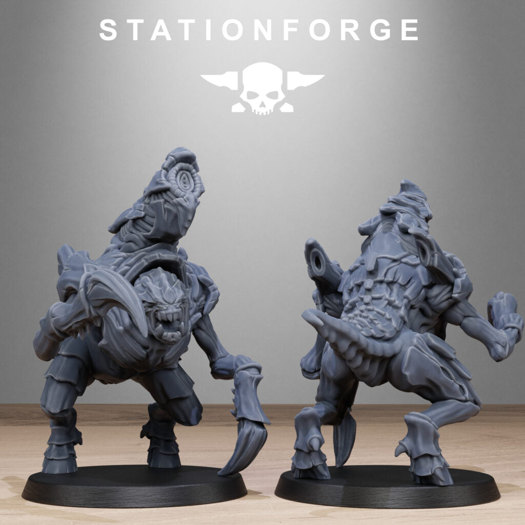 Bio Swarm Karnyxes, proxy miniature, 28mm heroic scale unpainted resin, view 10