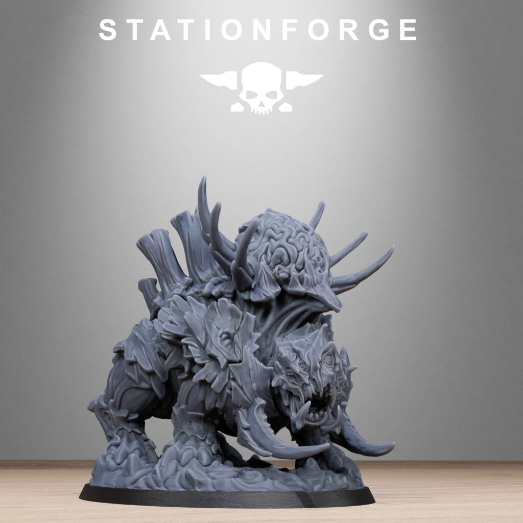 Bio Swarm Klaurax, proxy miniature, 28mm heroic scale unpainted resin, view 3