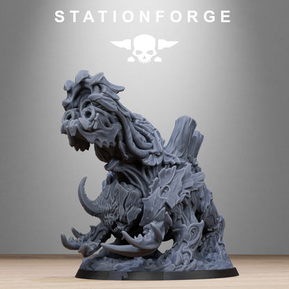 Bio Swarm Klaurax, proxy miniature, 28mm heroic scale unpainted resin, view 6
