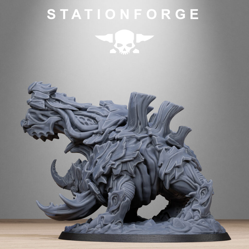 Bio Swarm Klaurax, proxy miniature, 28mm heroic scale unpainted resin, view 7