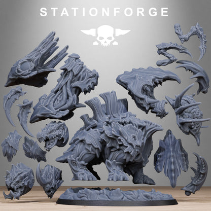 Bio Swarm Klaurax, proxy miniature, 28mm heroic scale unpainted resin, view 10