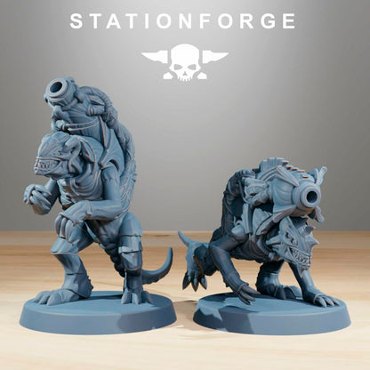 Bio Swarm Mortars (10 Units), proxy miniature, squad, 28mm heroic scale unpainted resin, view 7