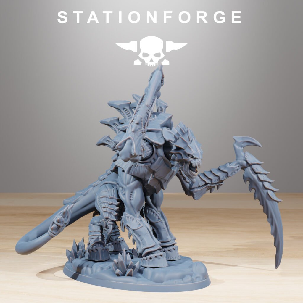 Bio Swarm Necrothorn V1, proxy miniature, 28mm heroic scale unpainted resin