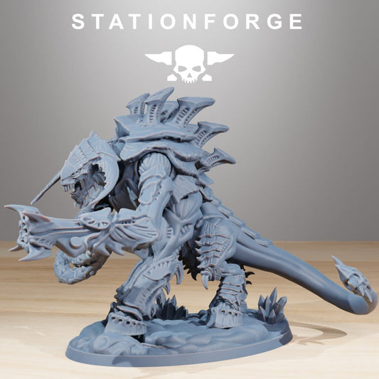 Bio Swarm Necrothorn V2, proxy miniature, 28mm heroic scale unpainted resin, view 2