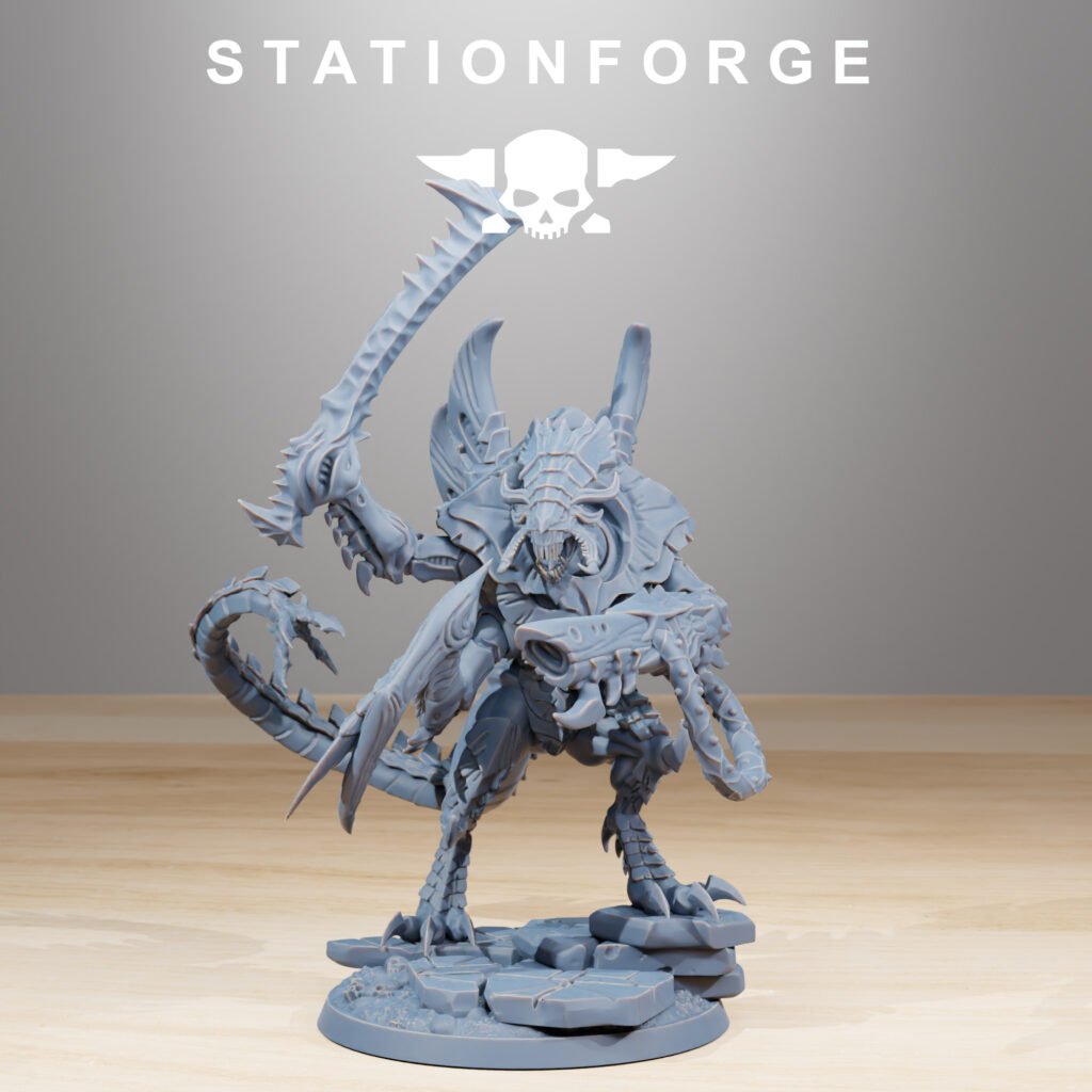 Bio Swarm Nyxar V1, proxy miniature, 28mm heroic scale unpainted resin