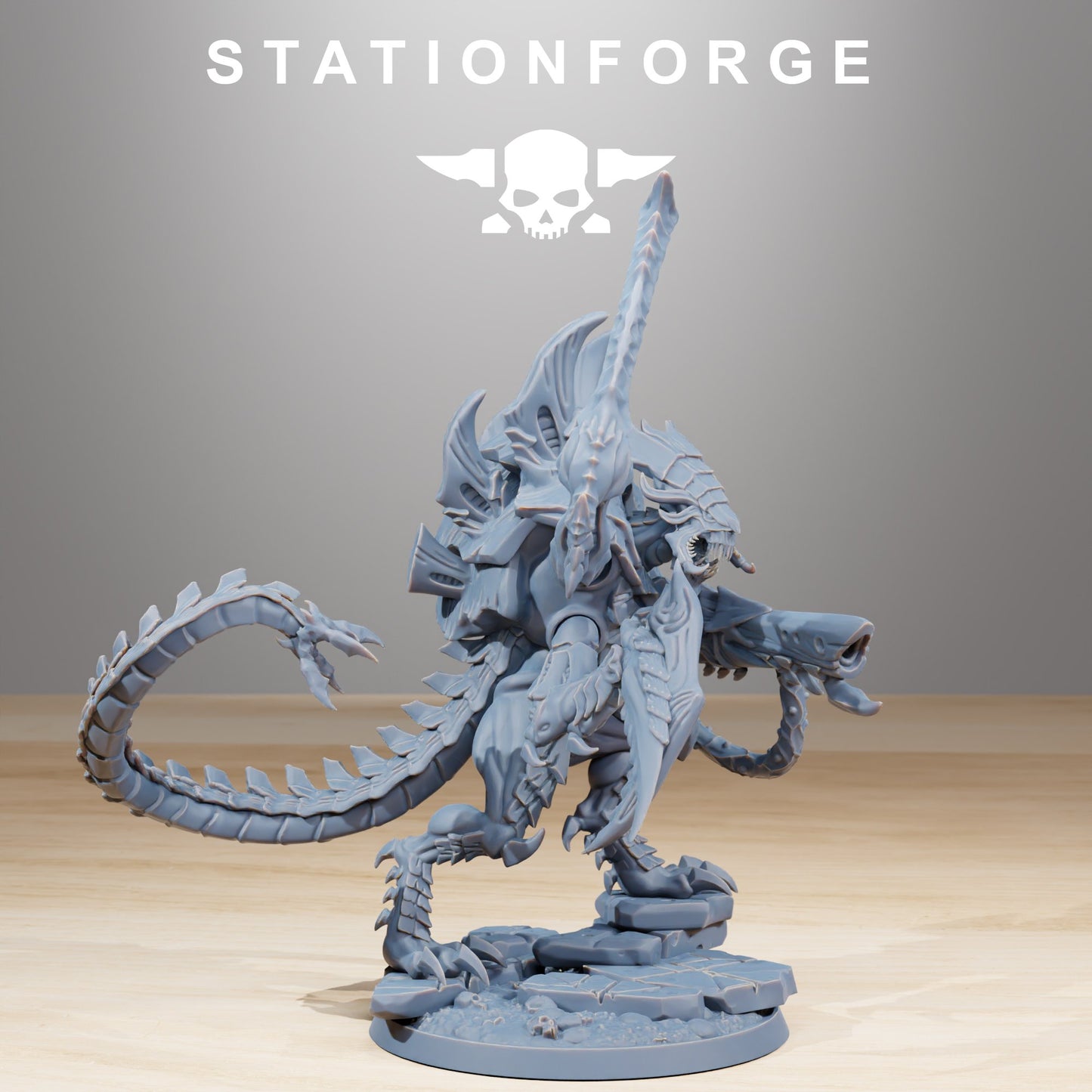 Bio Swarm Nyxar V1, proxy miniature, 28mm heroic scale unpainted resin, view 3