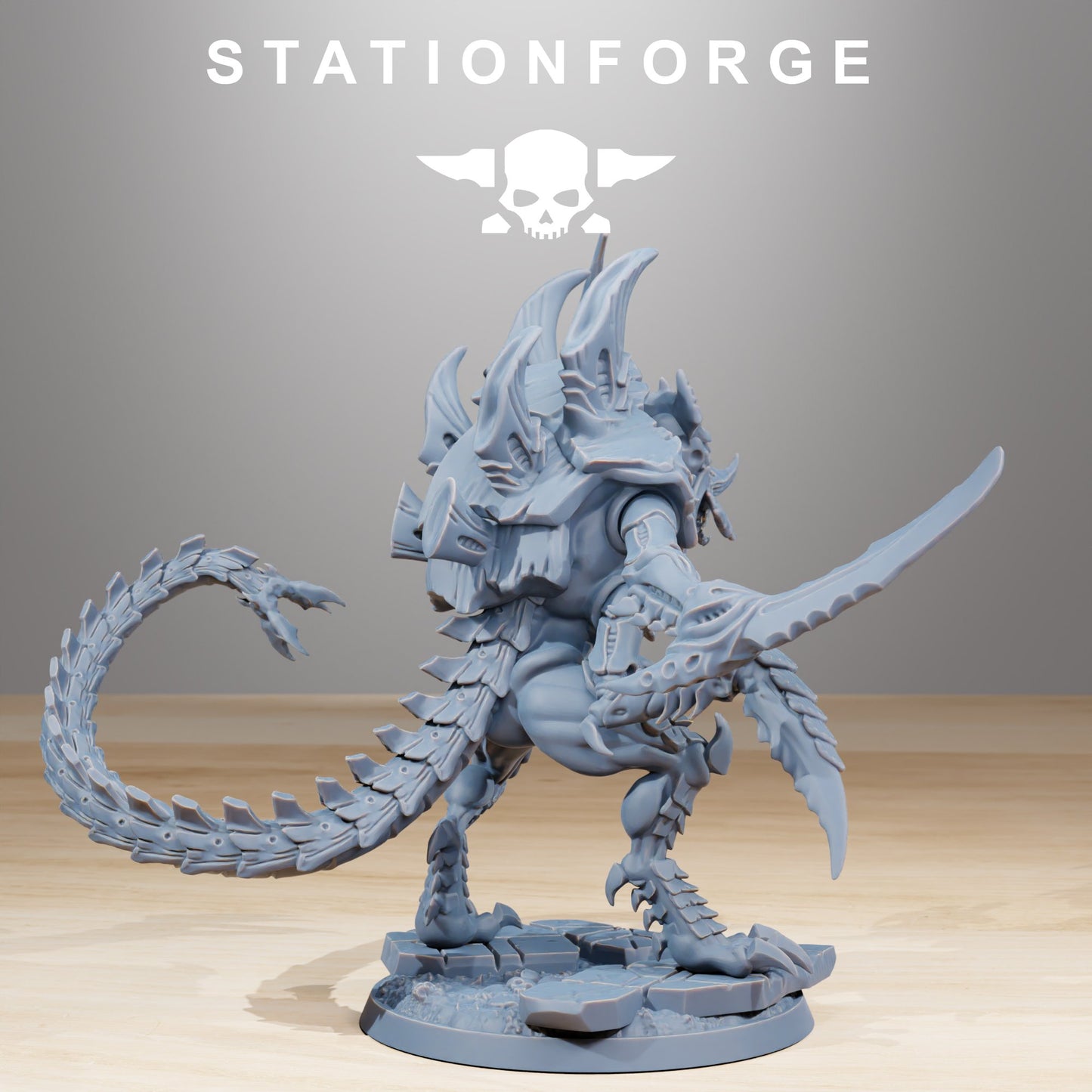 Bio Swarm Nyxar V2, proxy miniature, 28mm heroic scale unpainted resin, view 3