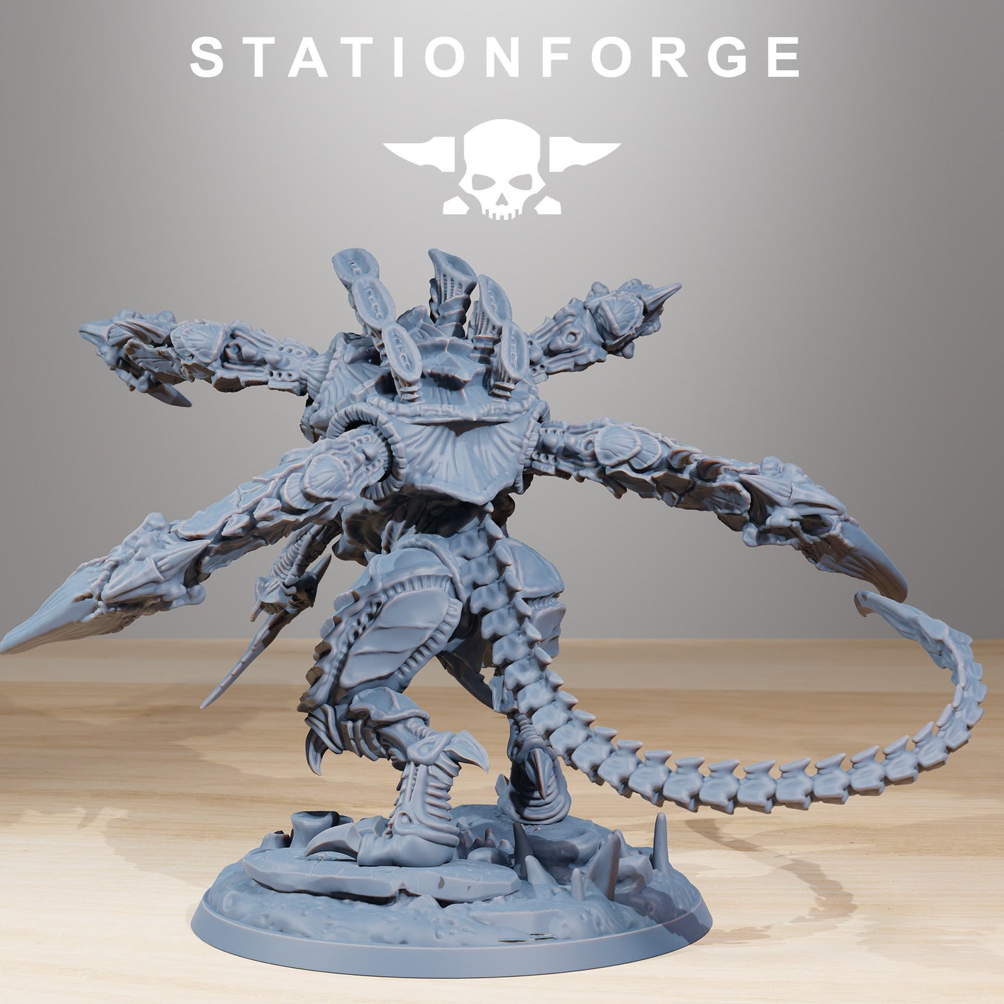 Bio Swarm Ravage Howler, proxy miniature, 28mm heroic scale unpainted resin, view 4