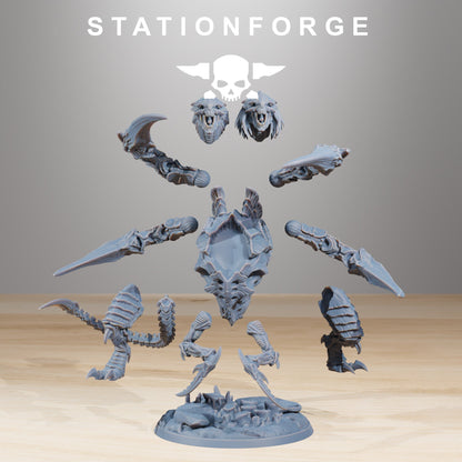 Bio Swarm Ravage Howler, proxy miniature, 28mm heroic scale unpainted resin, view 6