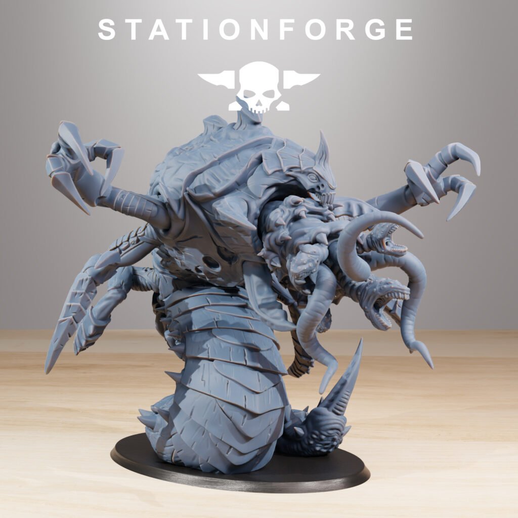 Bio Swarm Sentinel, proxy miniature, 28mm heroic scale unpainted resin, view 2