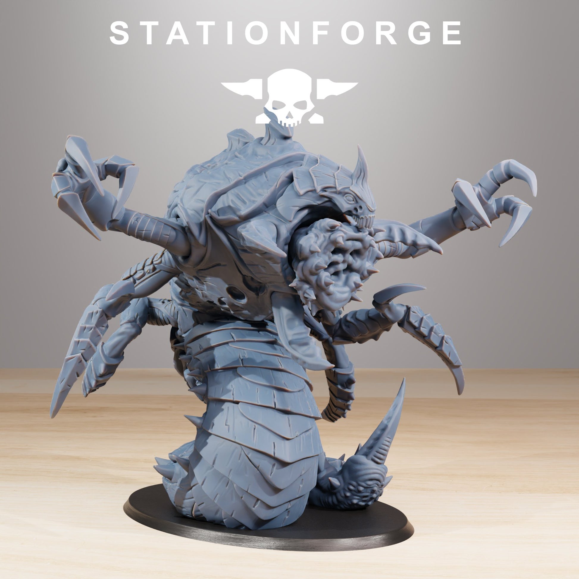 Bio Swarm Sentinel, proxy miniature, 28mm heroic scale unpainted resin, view 3
