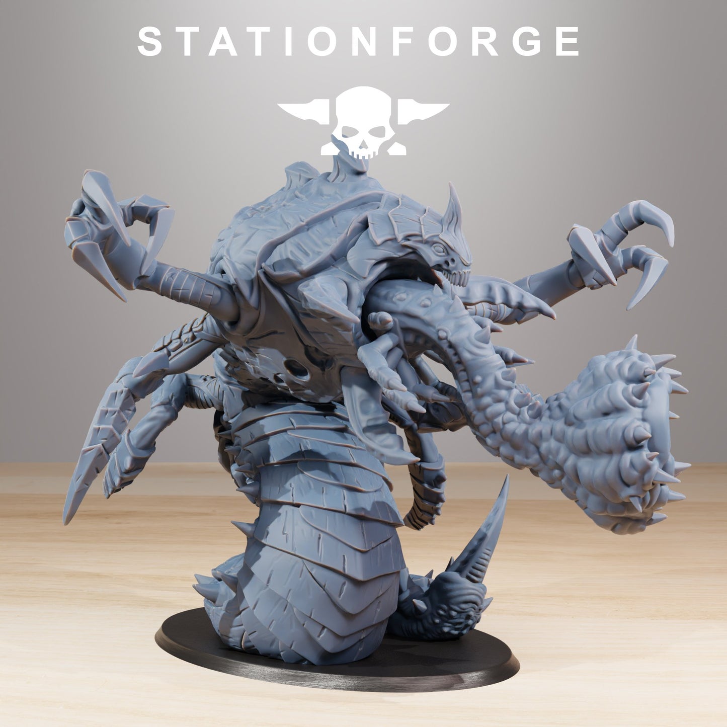 Bio Swarm Sentinel, proxy miniature, 28mm heroic scale unpainted resin, view 4
